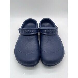 Crocs Bistro Clogs W 10 M 8 Navy Slip On Casual Shoes Work Slip Resistant